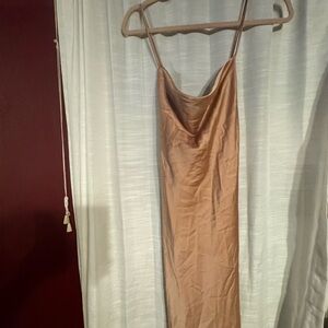 Elegant Tan Slip Dress